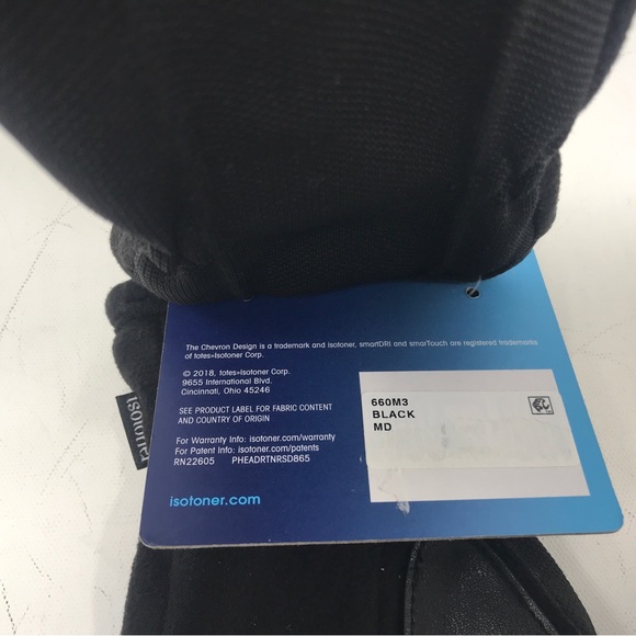 Isotoner SmartDRI + SmarTouch Gloves, Size MD - Black Men's - Picture 6 of 6